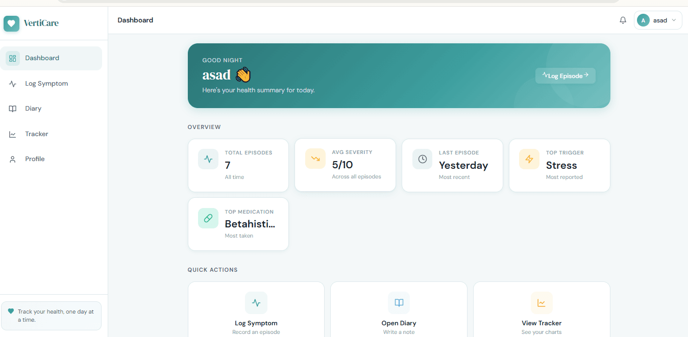 VeriCare — Health Episode Tracker preview