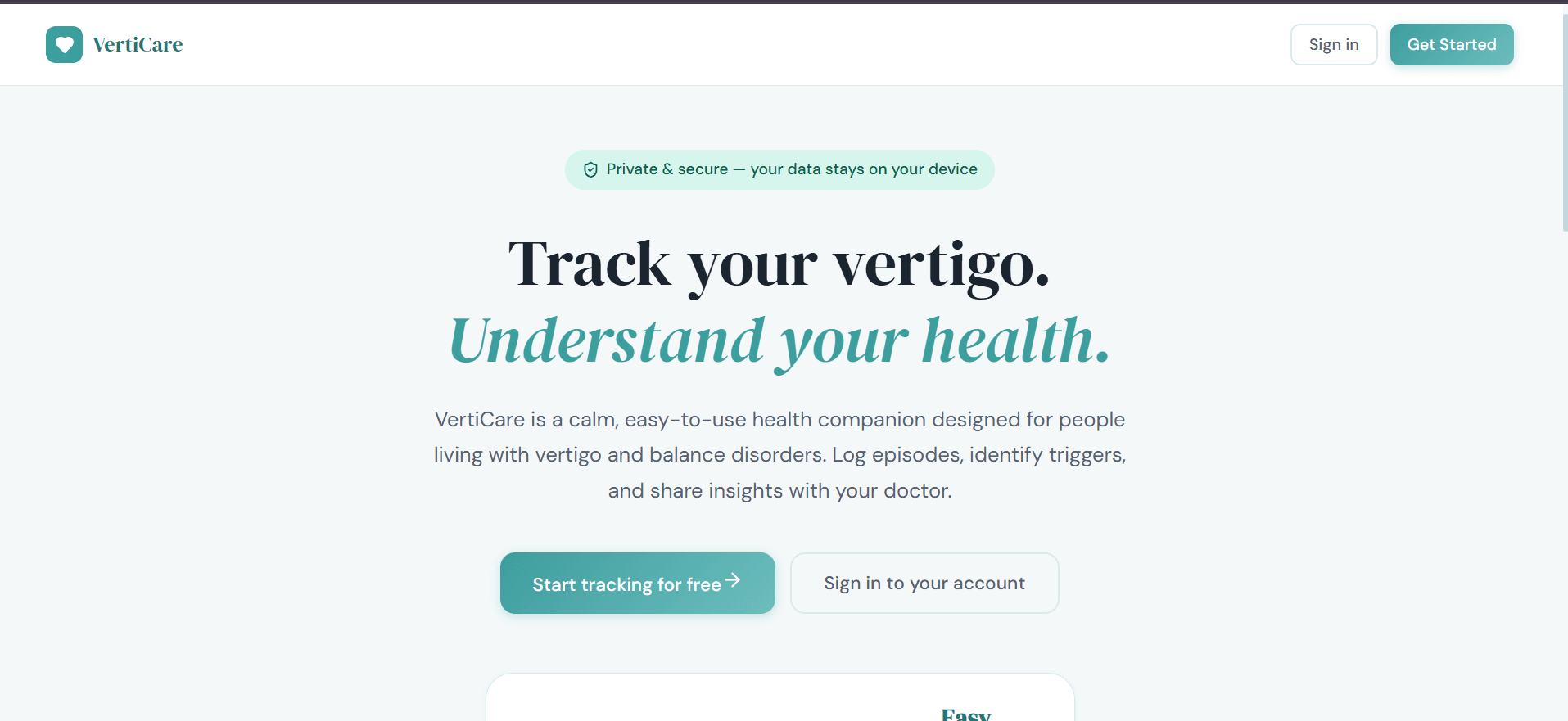 VeriCare — Health Episode Tracker preview alt
